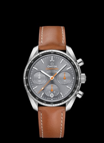 Omega Speedmaster Co-Axial 38 Stainless Steel / Grey / Strap
