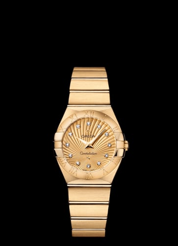 Omega Constellation Quartz 27 Brushed Yellow Gold / Champagne Supernova