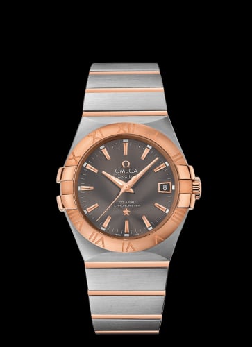 Omega Constellation Co-Axial 35 Stainless Steel / Red Gold / Grey