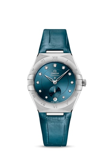 Omega Constellation Master Chronometer Small Seconds 34 Stainless Steel / Blue - Diamond
