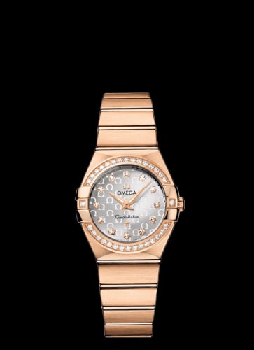 Omega Constellation Quartz 27 Brushed Red Gold / Diamond / Silver Omega