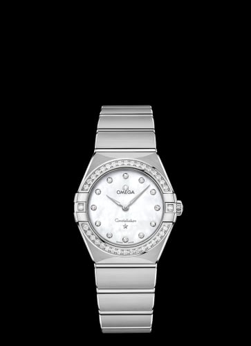 Omega Constellation Manhattan 28 Quartz Stainless Steel / MOP / Diamond