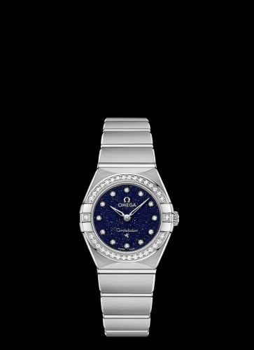 Omega Constellation Manhattan 25 Quartz Stainless Steel / Aventurine / Diamond