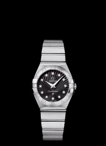 Omega Constellation Quartz 27 Brushed Stainless Steel / Black Supernova