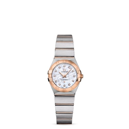 Omega Constellation Quartz 24 Brushed Stainless Steel / Red Gold / MOP