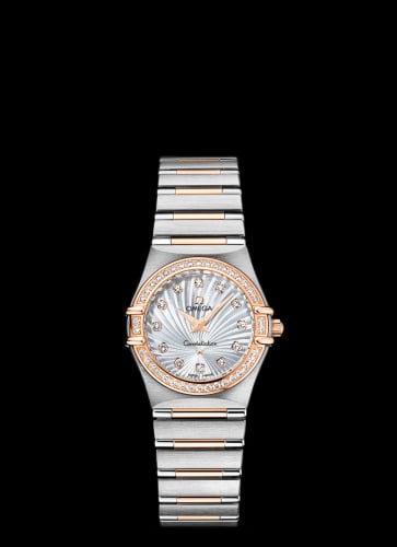 Omega Constellation Quartz 25.5 Stainless Steel / Red Gold / Diamond / MOP Supernova / 160 Years
