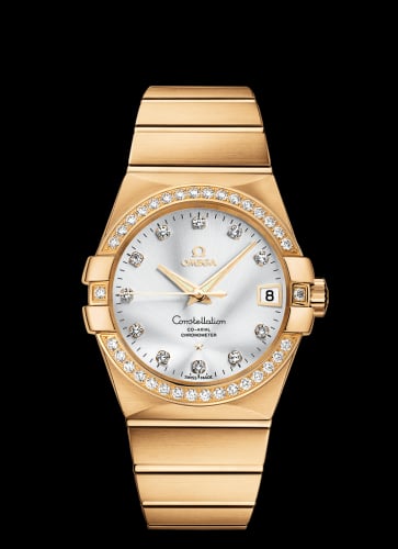 Omega Constellation Co-Axial 38 Yellow Gold / Diamond / Silver