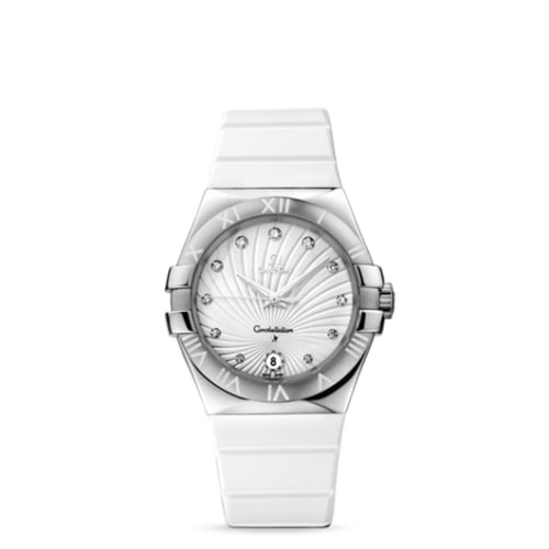 Omega Constellation Quartz 35 Stainless Steel / White Supernova / Rubber