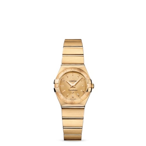 Omega Constellation Quartz 24 Brushed Yellow Gold / Champagne