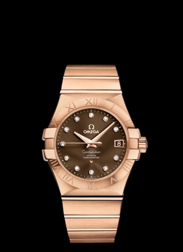 Omega Constellation Co-Axial 35 Red Gold / Brown