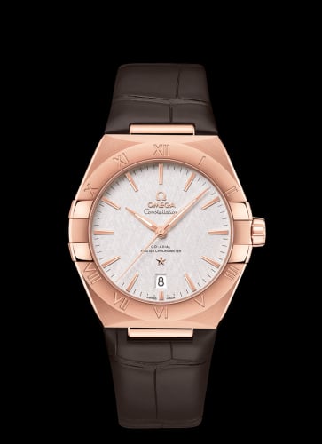 Omega Constellation Master Chronometer 39 Sedna / Silver / Alligator