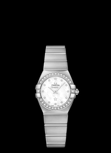 Omega Constellation Quartz 24 Brushed White Gold / Diamond / MOP