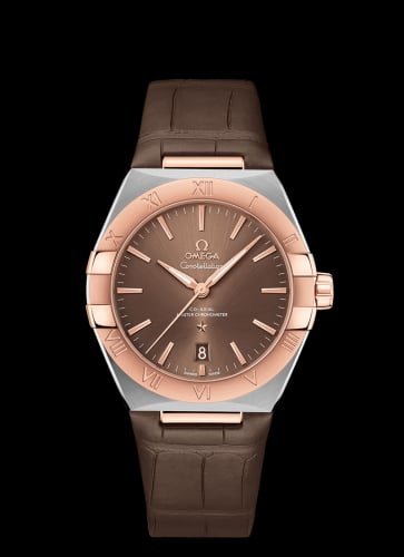 Omega Constellation Master Chronometer 39 Stainless Steel / Sedna / Brown / Alligator