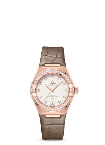 Omega Constellation Manhattan 29 Co-Axial Master Chronometer Sedna Gold / Diamond / Silver - Diamond