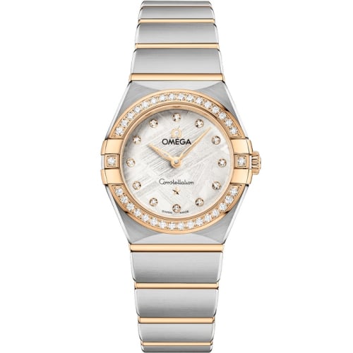 Omega Constellation Manhattan 25 Quartz Stainless Steel - Yellow Gold - Diamond / Silver Meteorite