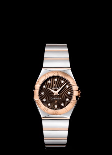 Omega Constellation Quartz 27 Polished Stainless Steel / Red Gold / Brown Supernova