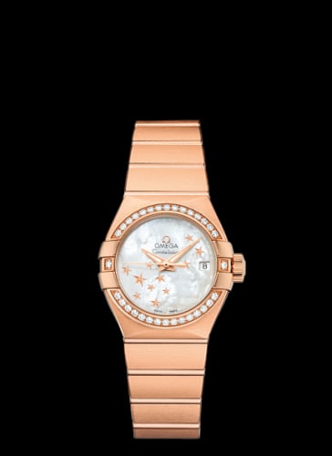 Omega Constellation Co-Axial 27 Brushed Red Gold / Diamond / MOP Stars