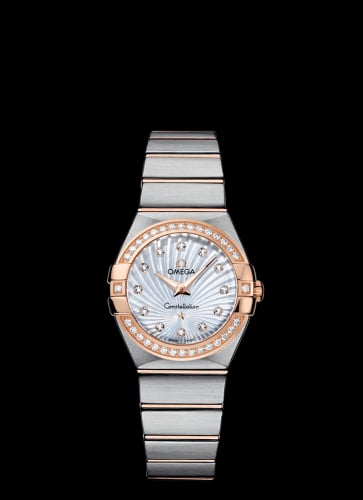 Omega Constellation Quartz 27 Brushed Stainless Steel / Red Gold / Diamond / MOP Supernova