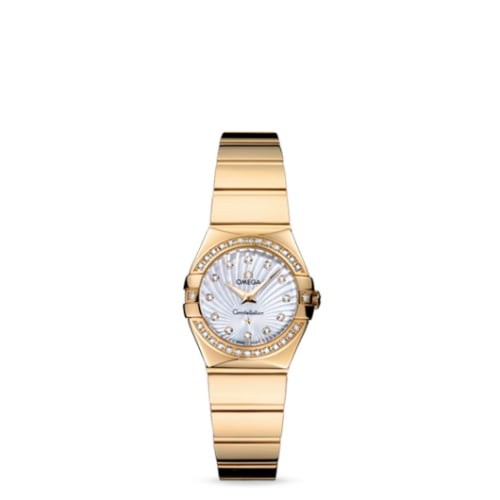 Omega Constellation Quartz 24 Polished Yellow Gold / Diamond / MOP Supernova