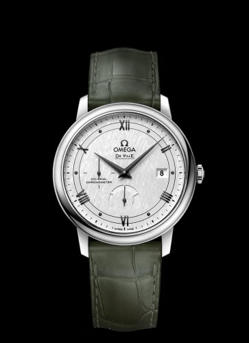 Omega De Ville Prestige Co-Axial 39.5 Power Reserve Stainless Steel / Vintage Silver Silk