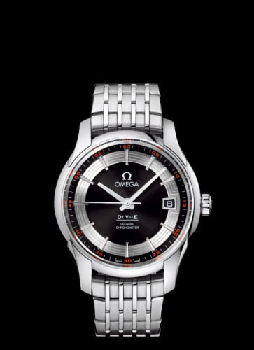 Omega De Ville Hour Vision Co-Axial Stainless Steel / Black / Bracelet