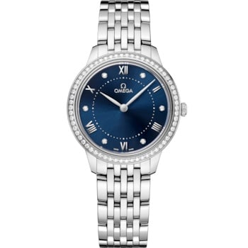 Omega De Ville Quartz 30 Stainless Steel - Diamond / Blue / Bracelet