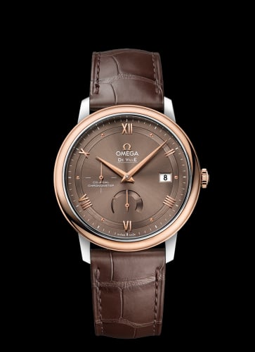 Omega De Ville Prestige Co-Axial 39.5 Power Reserve Stainless Steel / Red Gold / Vintage Brown