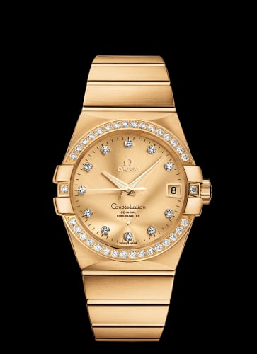 Omega Constellation Co-Axial 38 Yellow Gold / Diamond / Champagne