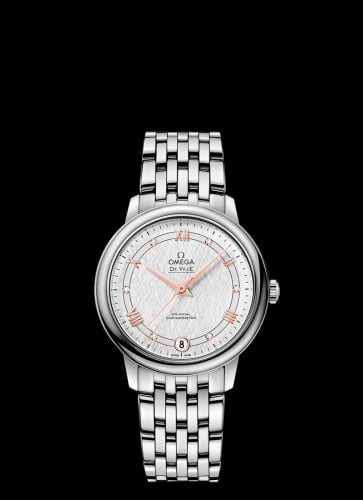 Omega De Ville Prestige Co-Axial 32.7 Stainless Steel / Vintage Silk Silver / Bracelet