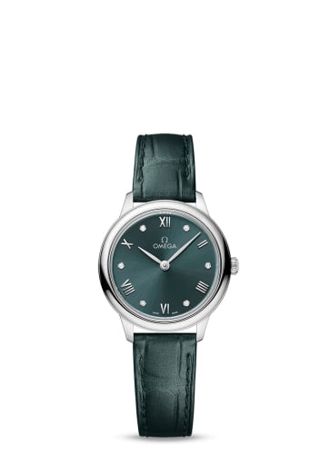 Omega De Ville Quartz 27.5 Stainless Steel / Turquoise - Diamond