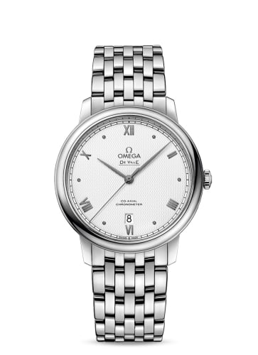 Omega De Ville Prestige Co-Axial 39.5 Stainless Steel / Vintage Silver / Bracelet