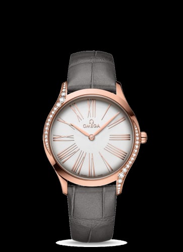 Omega De Ville Trésor 36 Sedna Gold / Silver Roman / Alligator