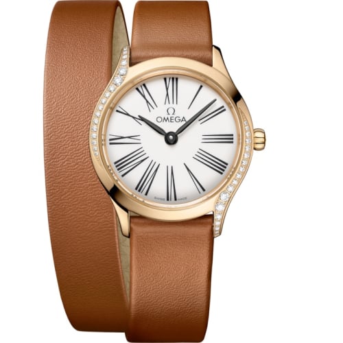 Omega Mini Trésor Quartz 26 Moonshine Gold - Diamond / White Enamel / Double Tour