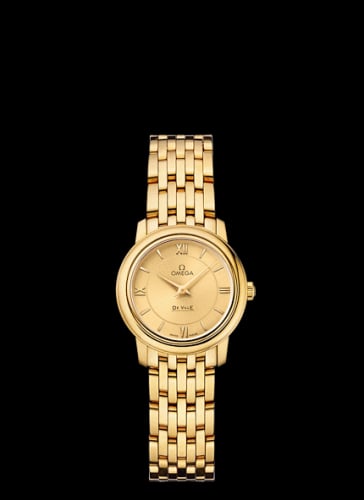 Omega De Ville Prestige Quartz 24.4 Yellow Gold / Champagne / Bracelet