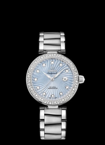 Omega LadyMatic Co-Axial 34 Stainless Steel / Diamond / Blue MOP / Bracelet