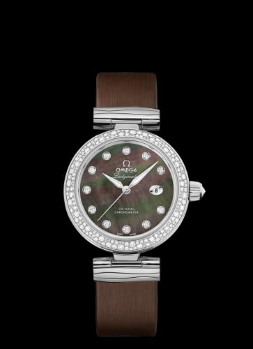 Omega LadyMatic Co-Axial 34 Stainless Steel / Diamond / Grey MOP