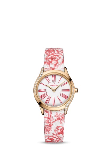 Omega Mini Trésor Quartz 26 Moonshine Gold - Diamond / White - Rose / Toile de Jouy
