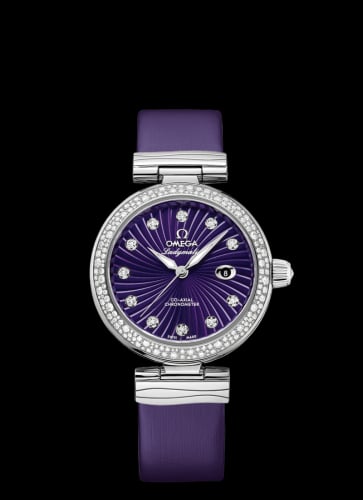 Omega LadyMatic Co-Axial 34 Stainless Steel / Diamond / Purple