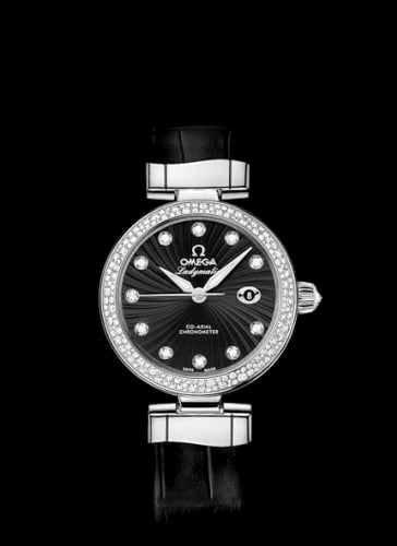 Omega LadyMatic Co-Axial 34 Stainless Steel / Diamond / Black