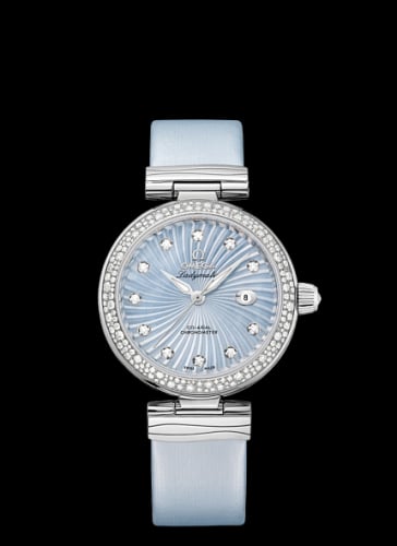 Omega LadyMatic Co-Axial 34 Stainless Steel / Diamond / Blue MOP