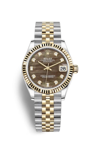 Rolex Datejust 31 Stainless Steel / Yellow Gold / Fluted / Black MOP / Jubilee