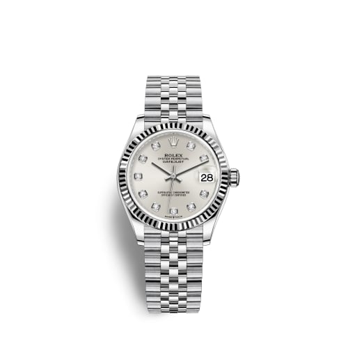 Rolex Datejust 31 Stainless Steel Fluted / Jubilee / Silver - Diamond
