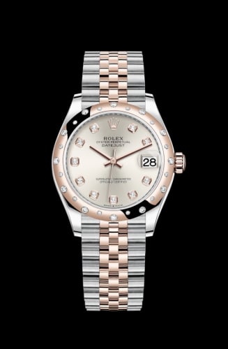 Rolex Datejust 31 Stainless Steel/ Rose Gold / Domed - Diamond / Silver - Diamond / Jubilee