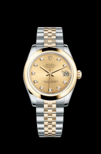 Rolex Datejust 31 Rolesor Yellow Domed / Jubilee / Champagne Diamond