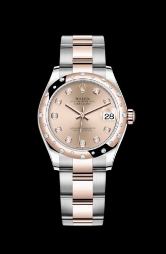 Rolex Datejust 31 Stainless Steel/ Rose Gold / Domed - Diamond / Rose - Diamond / Oyster