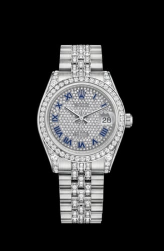 Rolex Datejust 31 White Gold Diamond / Jubilee Diamond / Paved Roman