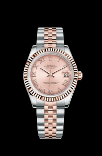 Rolex Datejust 31 Rolesor Everose Fluted / Jubilee / Pink Roman