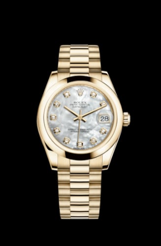 Rolex Datejust 31 Yellow Gold Domed / President / MOP