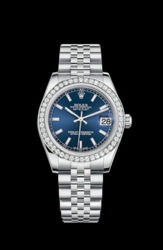 Rolex Datejust 31 Stainless Steel Diamond / Jubilee / Blue