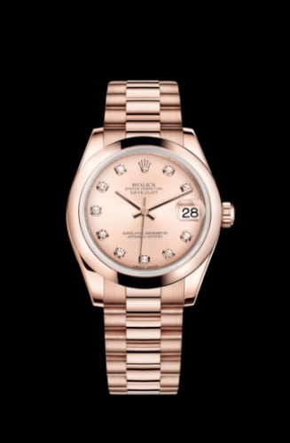 Rolex Datejust 31 Everose Domed / President / Pink Diamond